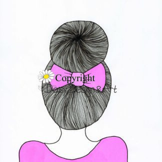 Ballerina Bun - Handgemaakte tekening (version B)