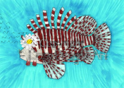 Fish - handgemaakte tekening